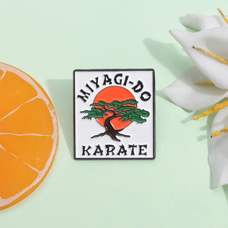 Miyagi-Do Karate Enamel Pins Custom Martial Arts Fan Brooches Lapel Badges Cartoon Jewelry Gift for Kids Friends