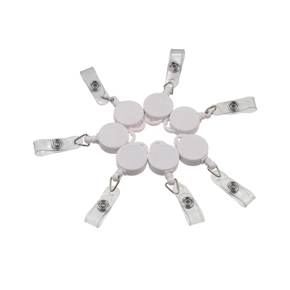 Anti-Lost Retractable Badge Reel Name Tag Keyring Clips ID Badge Holder Keychain ID Lanyard Easy To Pull Buckle