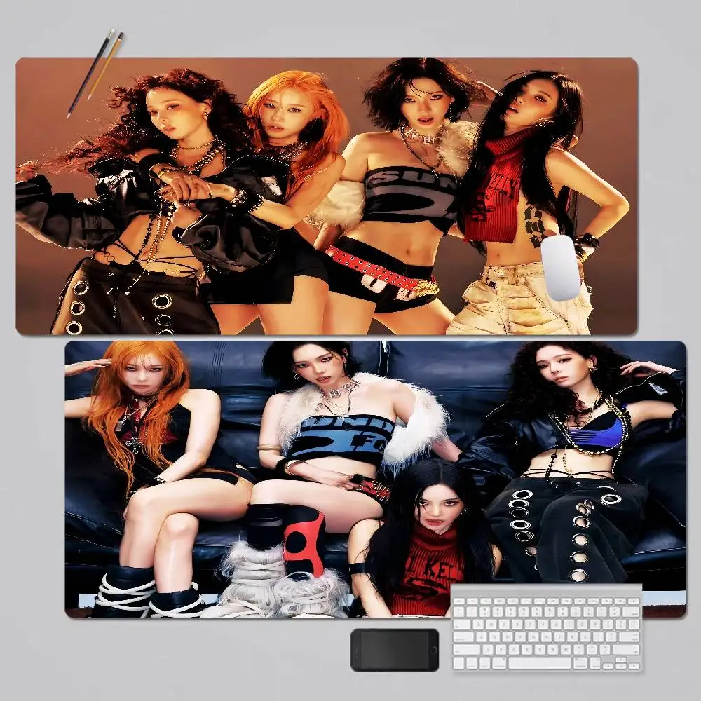 

Большой коврик для стола KPOP A-AespaS XXL, коврик для мыши для студентов, геймеров, для клавиатуры компьютера, игровой коврик, настольный коврик