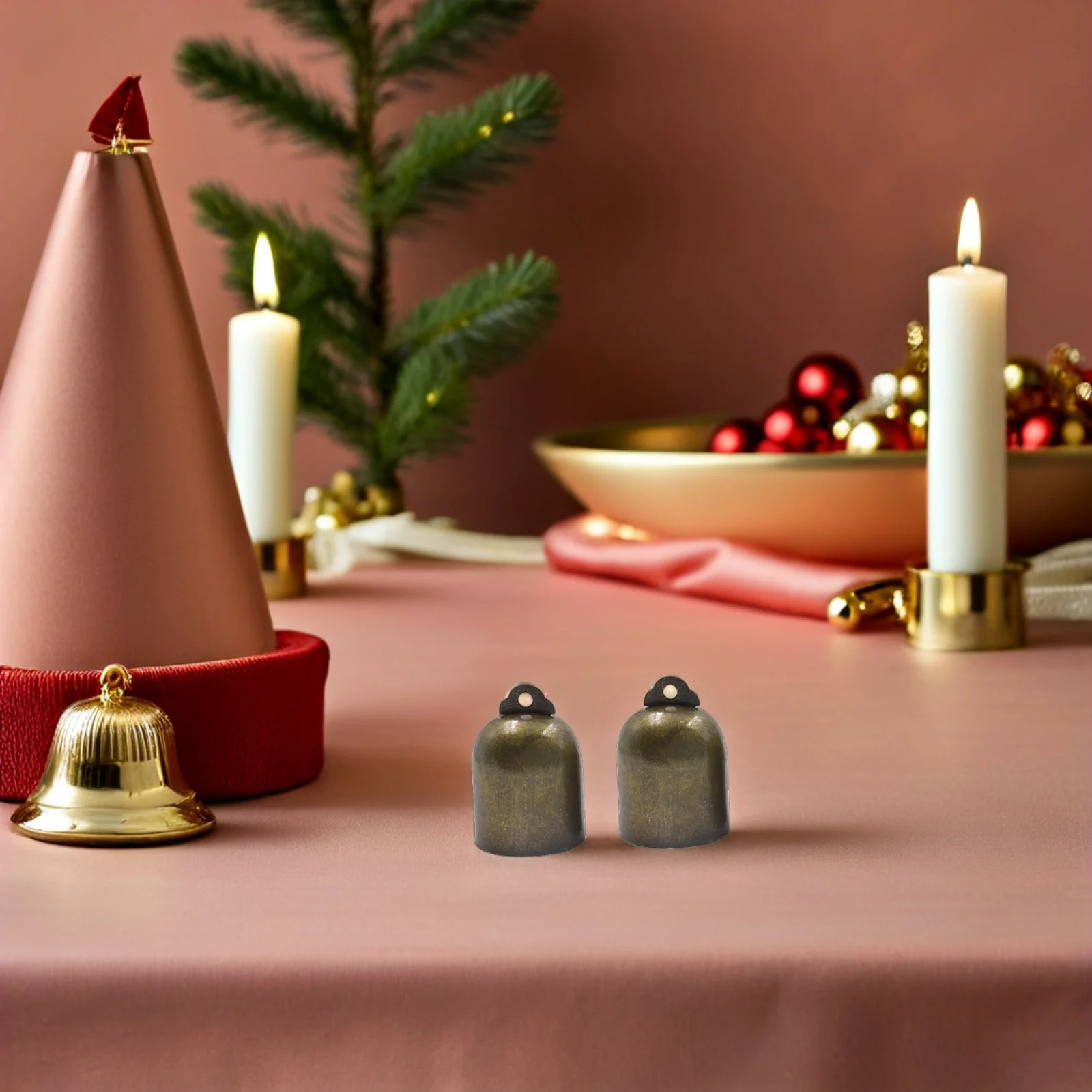 

20Pcs Vintage Brass Bells Rustic Copper Design Clear Sound Craft Hanging Jingle Bells for Christmas Tree Decor Wind Chimes DIY