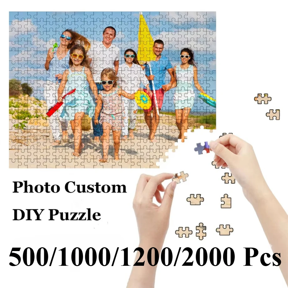 Custom DIY Picture Jigsaw Puzzle High Clear Printing Paper Puzzle Customized Memory Souvenir for Wedding Valentine Christmas