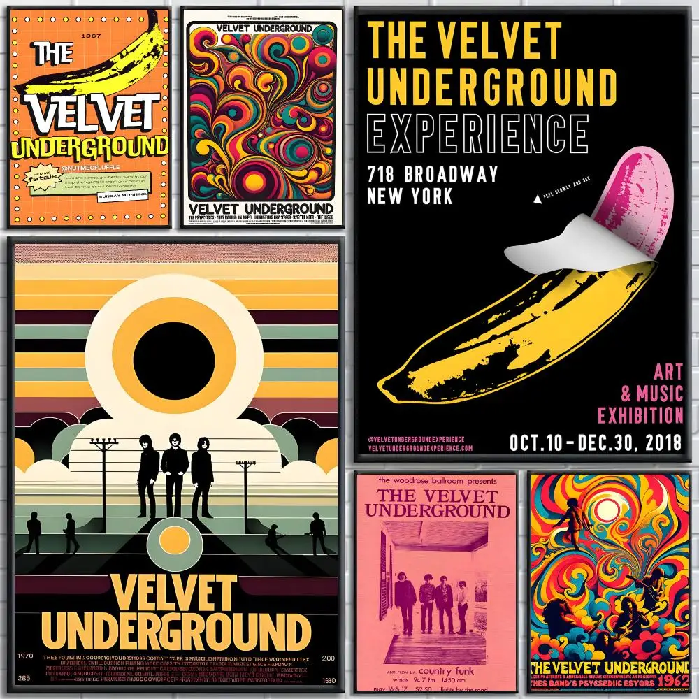 T-The Velvet Underground Poster posters for bedrooms and living rooms—high-definition cartoon movie-themed wall art.