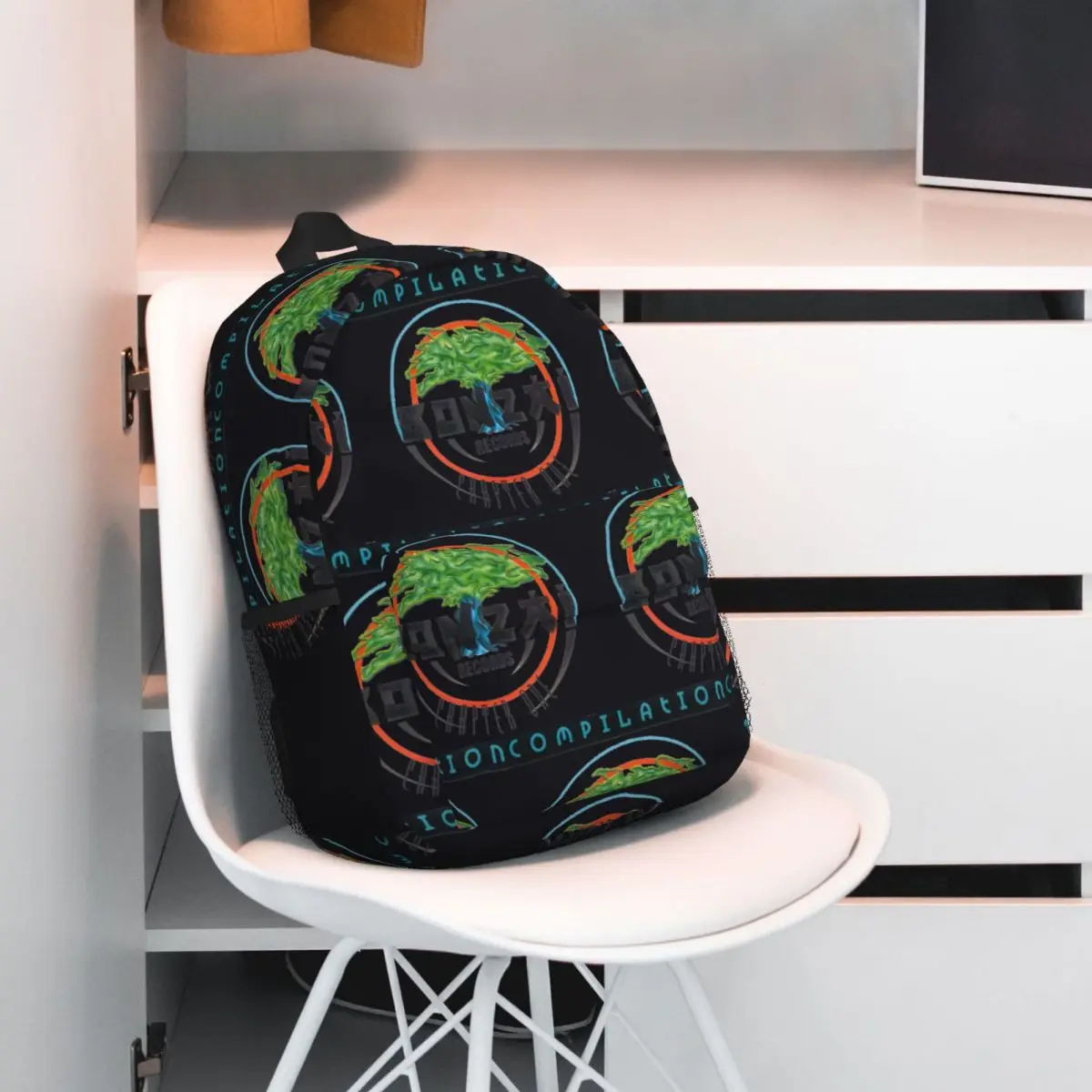 Bonzai Records Backpack Hot Sale Daypack Large Capacity Boys Girls BookBag Shoulder Bags for Men Women School Bag