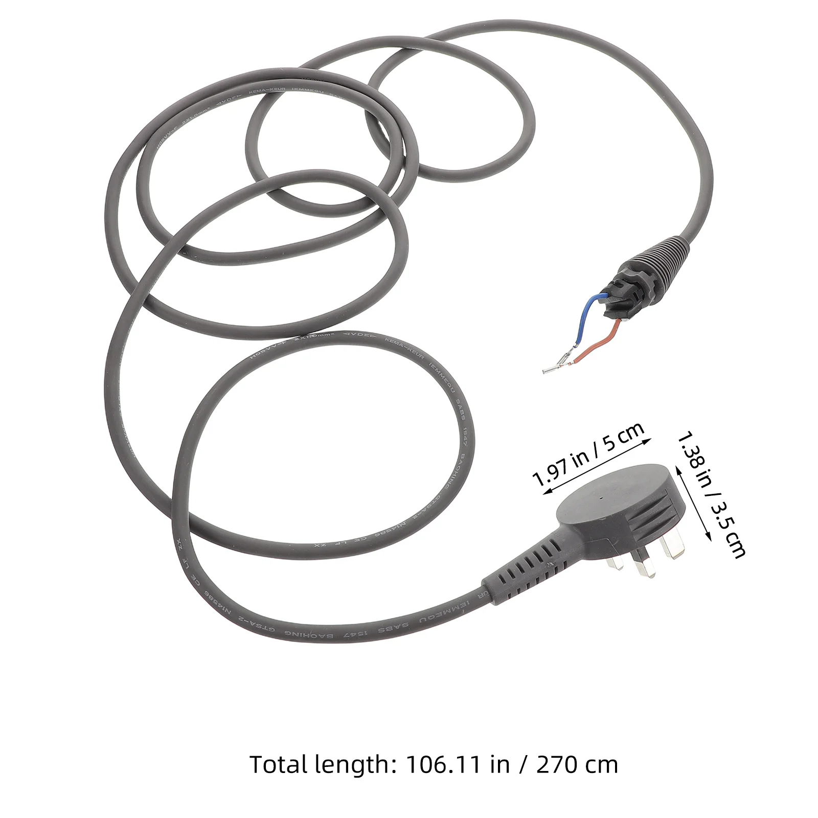 سلك طاقة بديل لمجفف الشعر، ملحق سهل التركيب، قابس المملكة المتحدة، جزء إصلاح متين وعملي وآمن يدوم طويلاً
