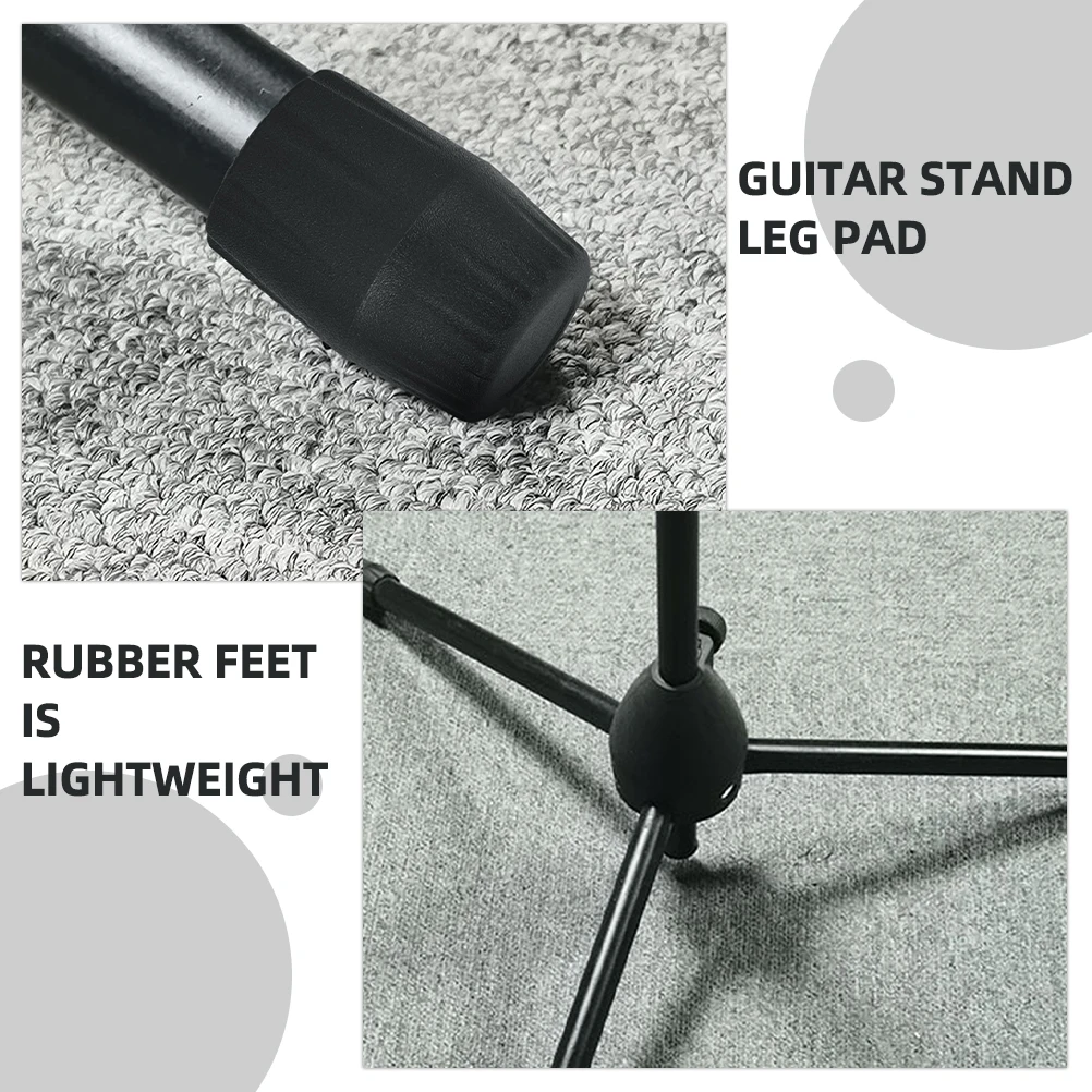 

6 Pcs Rest Guitar Stand Cap Foot Pads Display Holder Protector Feet Cover Rubber