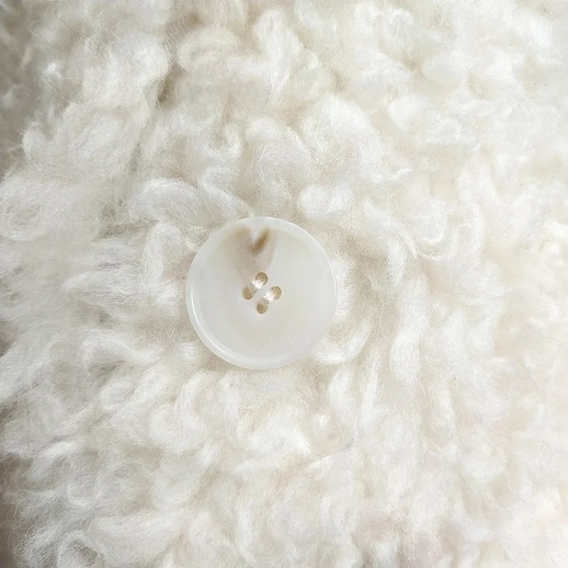 2025 겨울 신상 순수 양털 숏 코트 (큰 칼라 여성용/소녀용 양털 따뜻한 재킷 JT517)