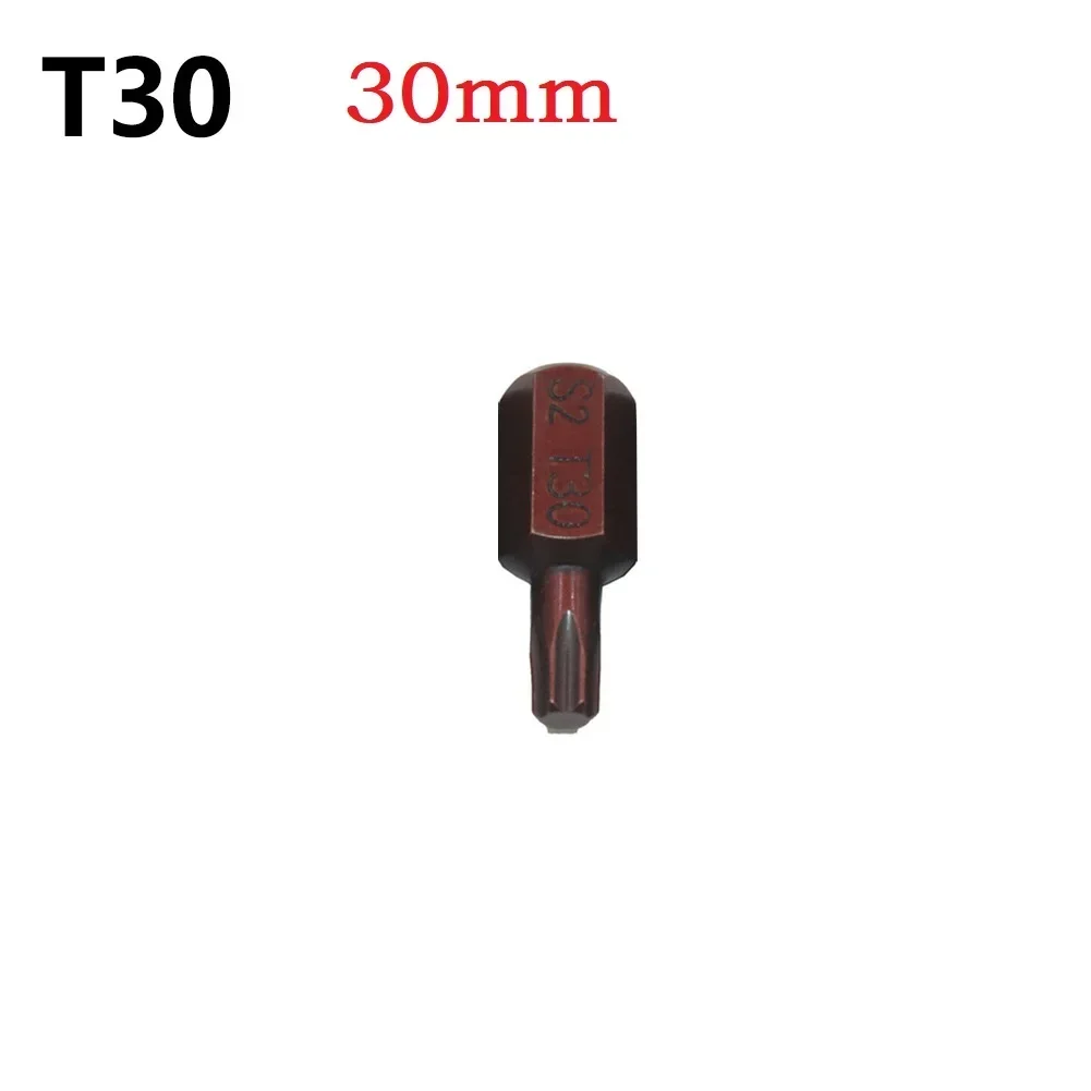 1pc 30/75MM Torx Screwdriver Bits Electric Wrench Socket Bit Magnetic Hex Shank Screwdrive Hand Tool T20/T25/T30/T40/T45/T50/T55