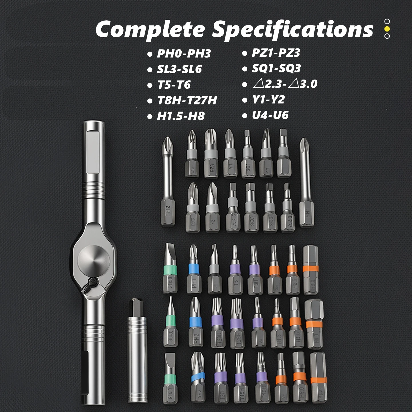 Magnetic Ratchet Screwdriver Set Detachable T-Handle Magneticizer Multi Bits Ratcheting Screwdriver Set For Motorcycle Repair