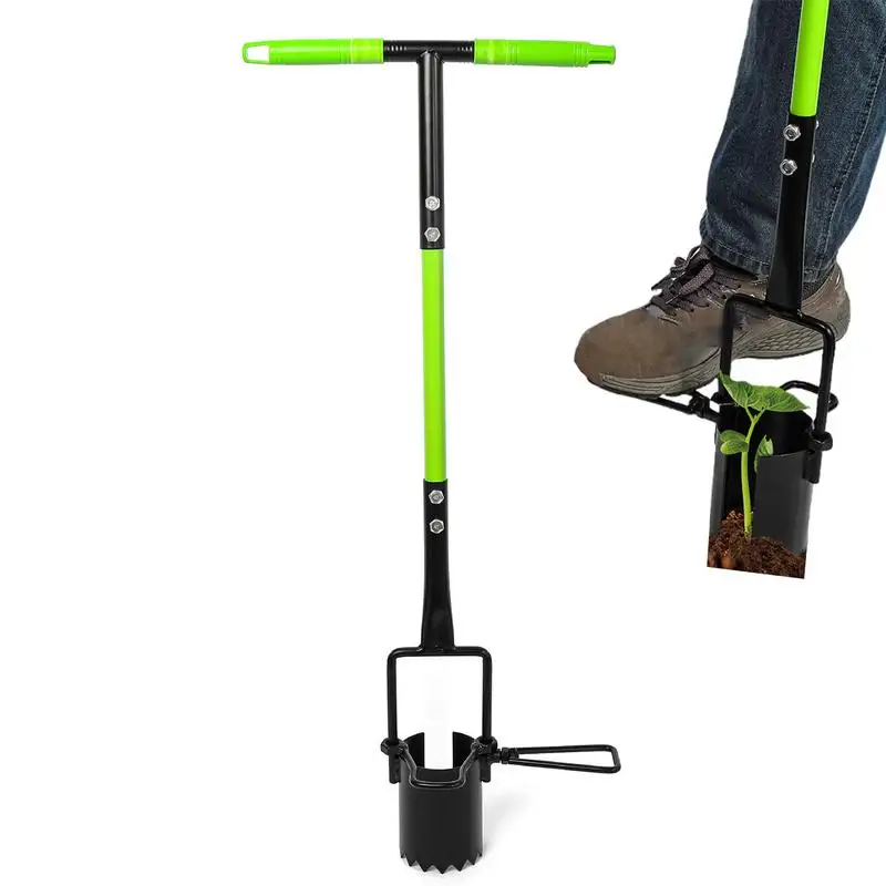 

Gardening Bulb Planter Heavy Duty Transplanter Device For Flowers Ergonomic Handle Multi-functional Lawn Tool For Crocus Dahlia