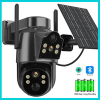 WiFi Solar Camera 7.6W Solar Panel 7800mAh Battery PTZ Outdoor Dual Lens Wireless Security IP Camera 4MP HD Human Detect iCSee