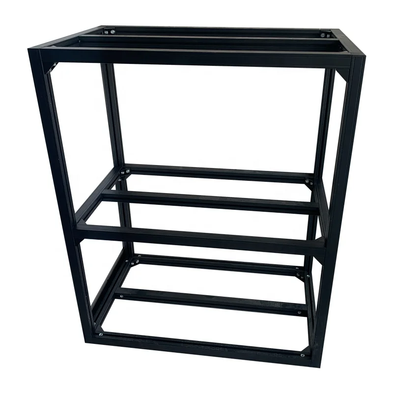 High quality aluminum alloy T-slot extrusion fish tank display stand 3030 4040 series aquarium bracket custom cutting bending