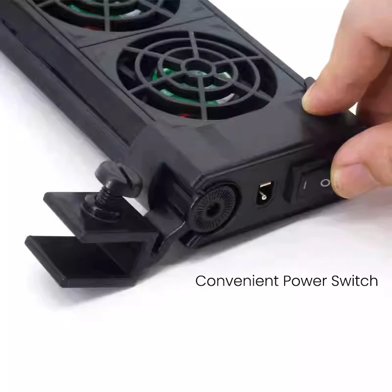 سلسلة BOYU التحكم التلقائي في درجة الحرارة، شبكة حماية عكسية قابلة للتعديل، تبريد المياه المالحة، مروحة حوض السمك، خزان الأسماك #4