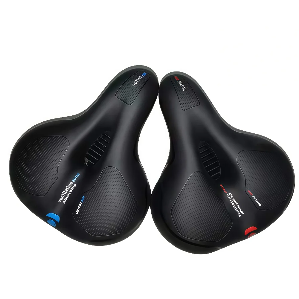 مقعد الدراجة الجبلية العالمي سميك وناعم ومسامي وممتص للصدمات على شكل كرة لركوب الدراجات مريح ومتين ومقاوم للصدمات