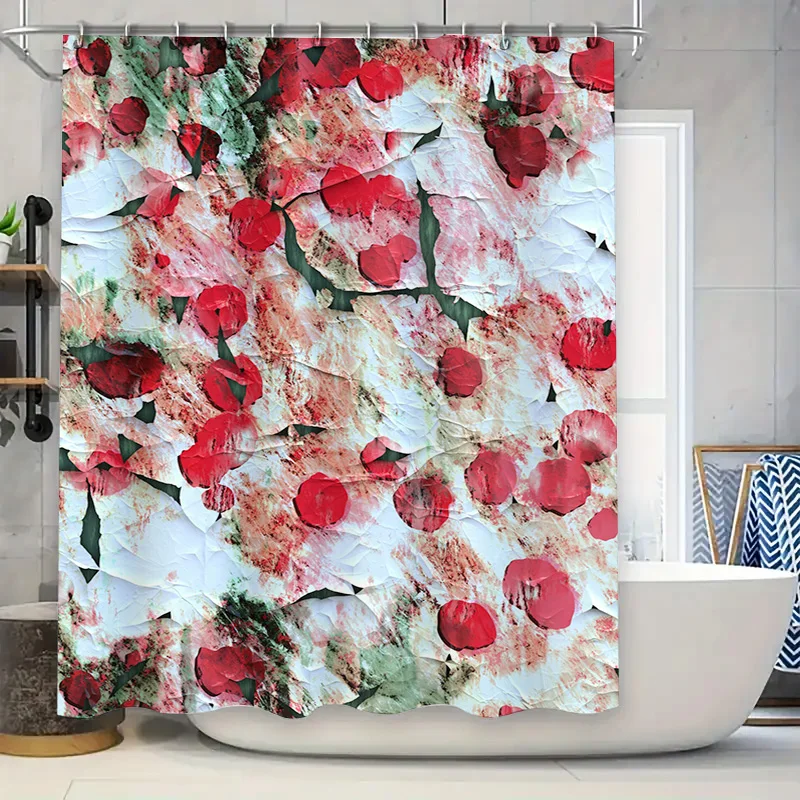 

Custom Personalized Shower Curtain with Glittery Name Design for Bathroom Decor Lavender Floral Pattern (Size: W72 x L84 Inches)