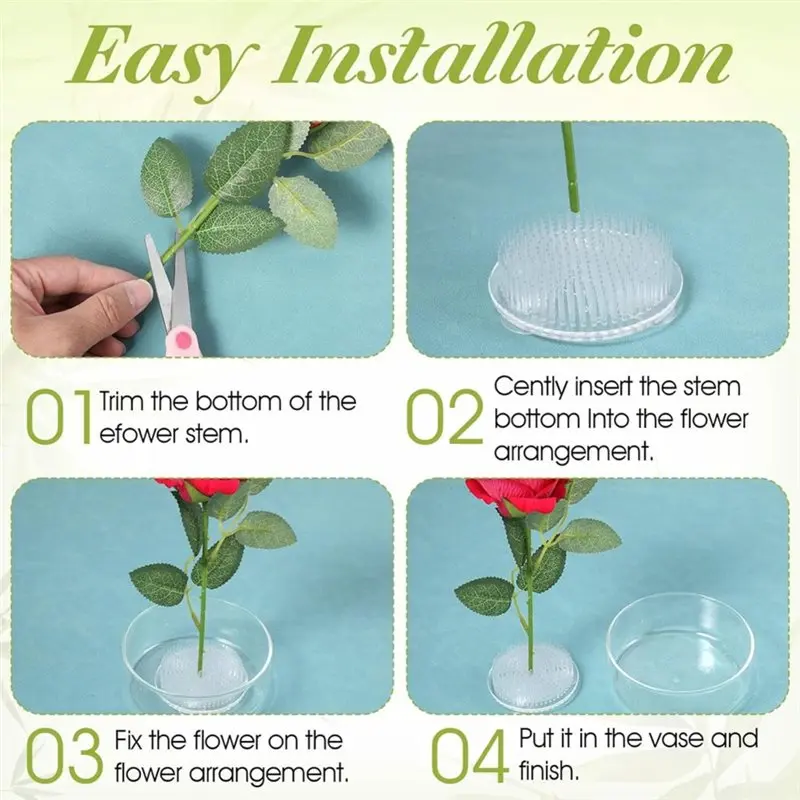 For Vase, Ikebana Wedding Flower Frog- Clear Plastic 16 Pcs 2.75 Inch Floral Arrangement Pin Holder With Suction Cup