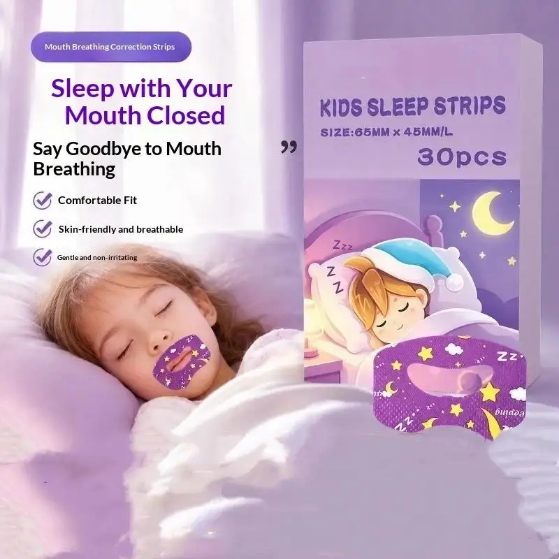 30pcs Anti Snoring Mouth Tape Sleeping Strip Mouth Breathing Tape to Improve Sleep Lip Patch for Quiet Comfortable Night Rest