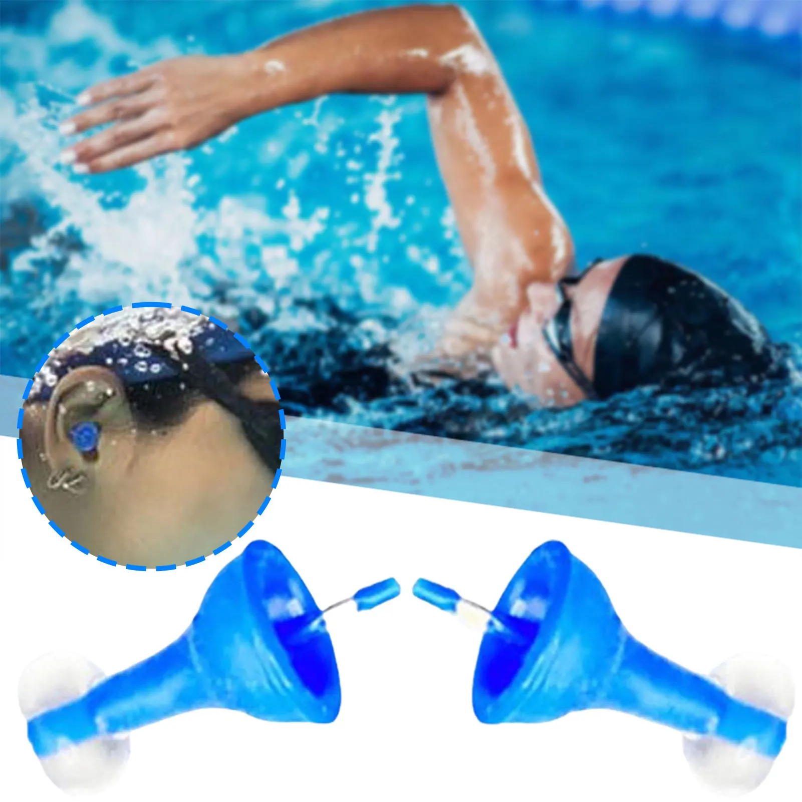 

Inflatable Ear Plugs Reusable Noise-Reducing Earplugs For Sleep Swimming Travel Waterproof Silicone Sound Blocking Earplugs