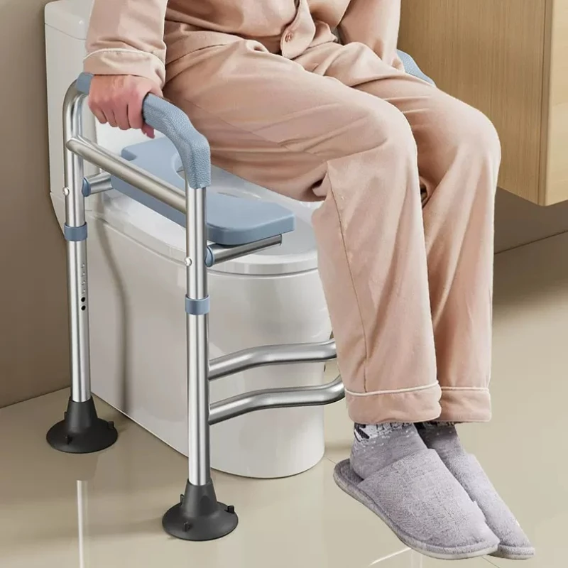 

Поднятое сиденье для унитаза, опора для унитаза для пожилых людей, регулируемая по высоте, приподнятые поручни из нержавеющей стали, предохранительные поручни для беременных