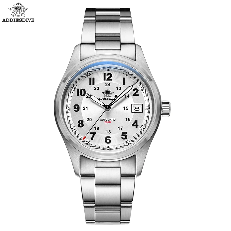 ADDIESDIVE Men's Automatic Watches Sapphire Glass 200M Waterproof Super Luminous Dive Watch es For Man Stainless Steel Man Watch
