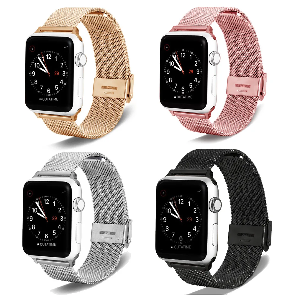 

Applicable to Apple Apple watch6 Milanese iwatch6 buckle stainless steel metal apple strap