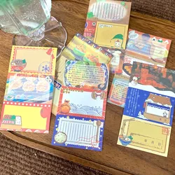 50 sheets Memo Pads Japanese Vintage Paper Notes Cute Food Theme Craft Papers Diy Arts Album Journal Planner