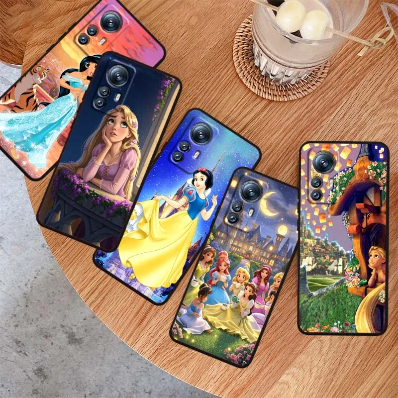 

Disney Anime Princess For Xiaomi Mi 15 14 13 13T 12 12T 12S 11 11i 11T Pro Ultra Lite 5G Black Soft Cover Phone Case