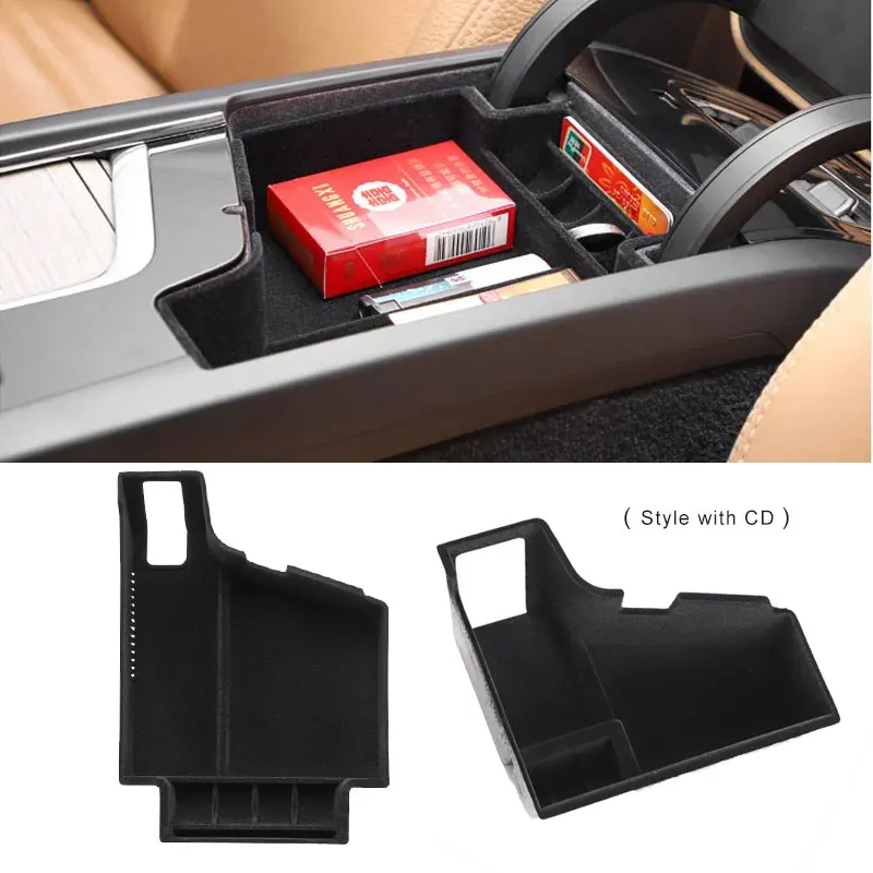 For Volvo XC90 XC60 S90 V90 S60 V60 Armrest Box Storage box flocked ABS car accessories