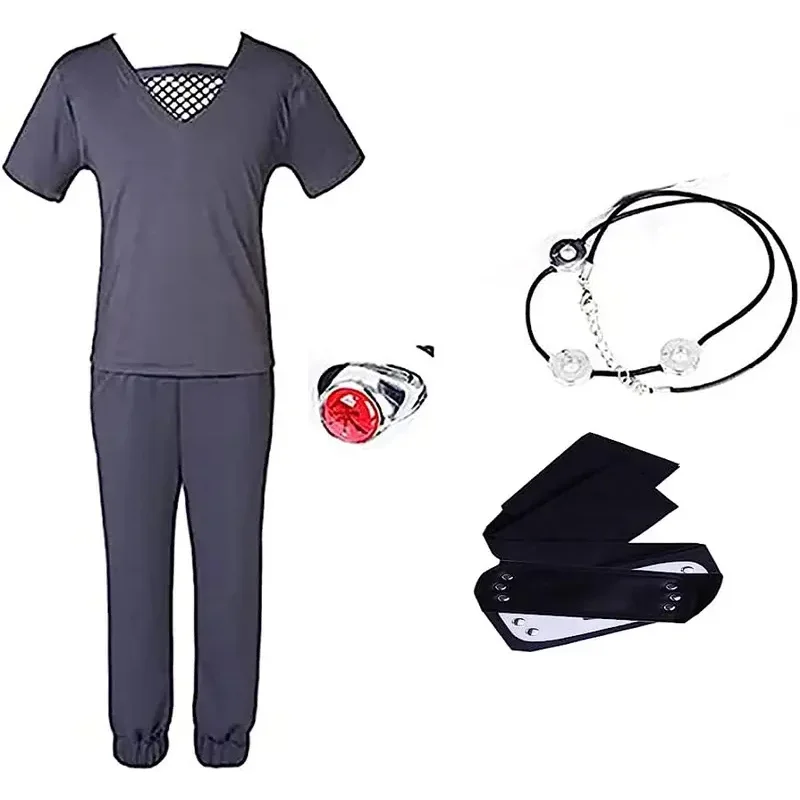 Аниме Учиха Итачи Акацуки Мужчины Женщины Косплей Костюм Футболка Брюки Индивидуальный Детский Размер M17