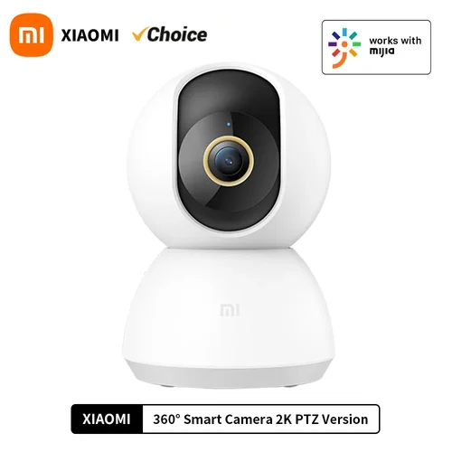 Xiaomi 360 °   Cámara de seguridad inteligente para el hogar Mi PTZ 2K Webcam 1296P 3 megapíxeles AI detección humana visión nocturna Webcam versión china