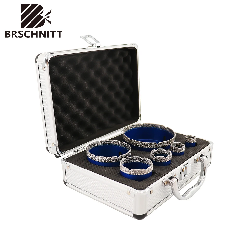 

BRSCHNITT-7Pcs Diamond Drilling Bits Kit Tile Crown Drilling Ceramic Marble Granite 58 11 Thread Hole Saw Drill Core Bit