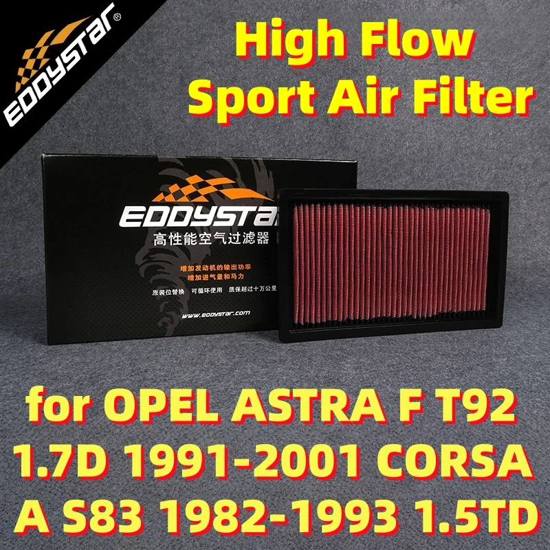 

Спортивный воздушный фильтр с высоким расходом для OPEL ASTRA F T92 1.7D 1991-2001 CORSA A S83 1982-1993 1.5TD Моющиеся гоночные впускные фильтры