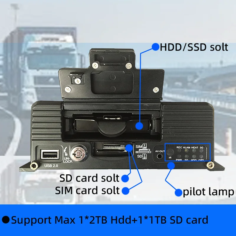 EU Type-C Compliant 8-Channel Digital Video Recorder (DVR) Fleet Safety System For Trucks And Buses