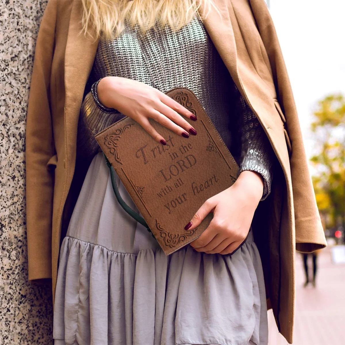 FORUDESIGNS Fashion Leather Luxury Bible Bag Utility Universal Handbags Travel Diary Storage Box Organizer Supplies New