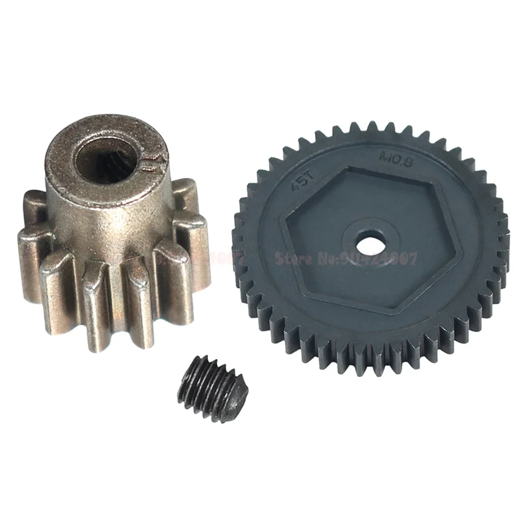 1:10 Harden Steel Spur Gear 45T 0.8M 32P #8053 Motor Pinion Gear 11T #6747 for 1/10 RC Crawler Car Traxxas TRX-4 TRX6 TRX4