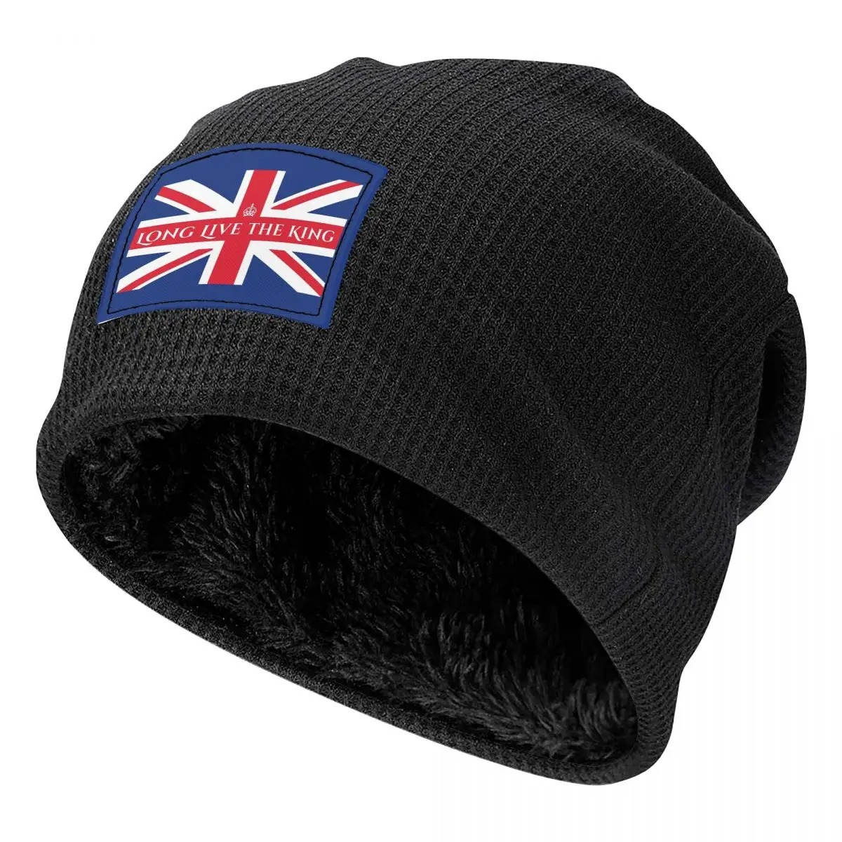 Union Jack Flag Of The UK United Kingdom British Beanies Caps Fleece-Lined Bonnet Hat Warm Hip Hop Autumn Winter Skullies Hats