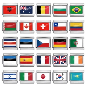 Diferentes países Mundas mundiales Módulo de brazalete Módulo de brazalete italiano Enlaces de encanto italiano ajustados 12 mejores brazaletes de ventas Nepal - №11