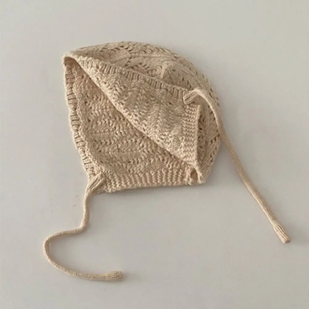 

Vintage Flower Design Knitted Hats Warm Cotton Parent- Hats Hat Autumn Winter