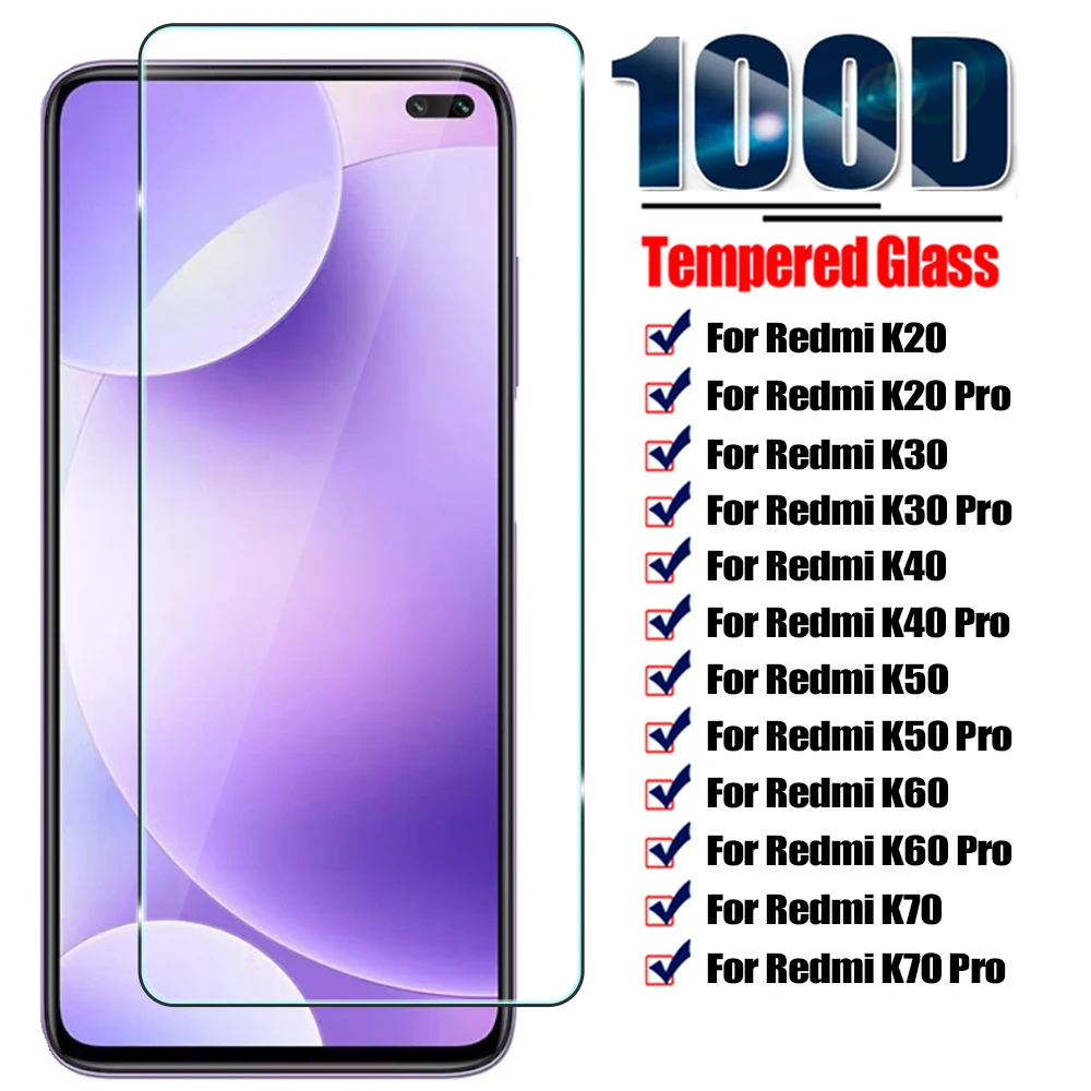 1Pcs HD Screen Protector For Redmi K20 K30 K40 K50 K60 K70 Pro Tempered Glass For Redmi K70E Glass