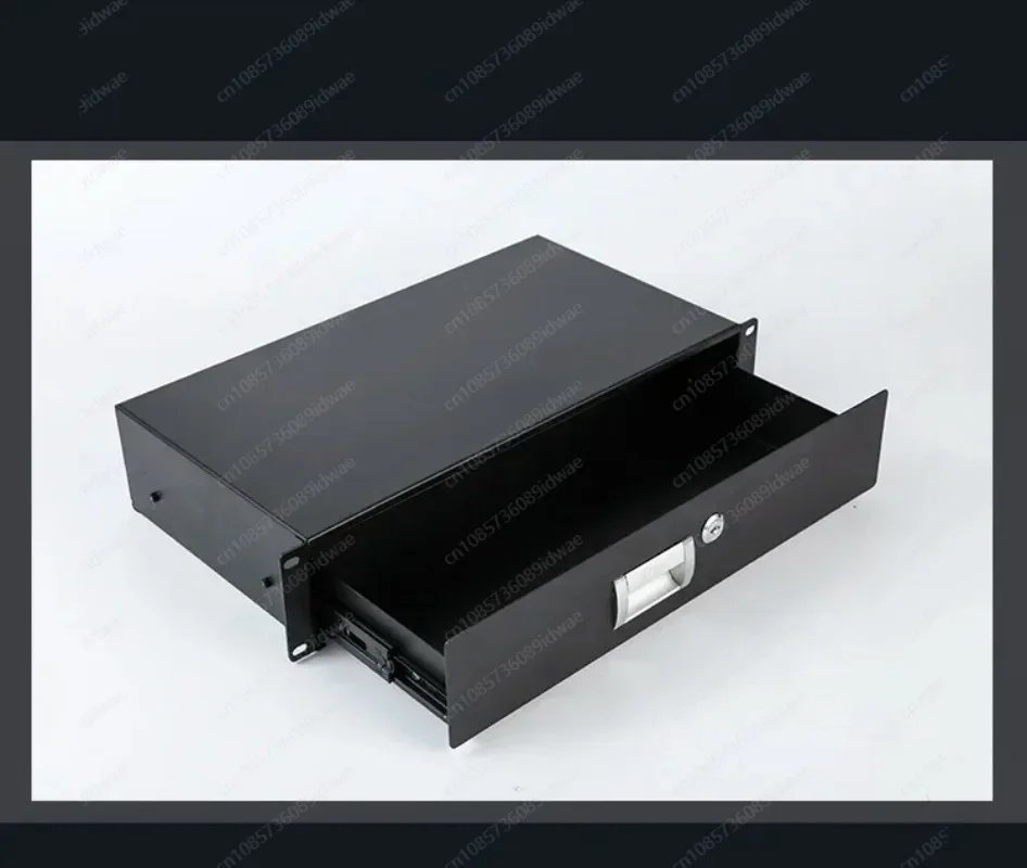 2U Server Rack Drawer ABS Material Sliding Storage Drawer for Network Equipment Cabinet