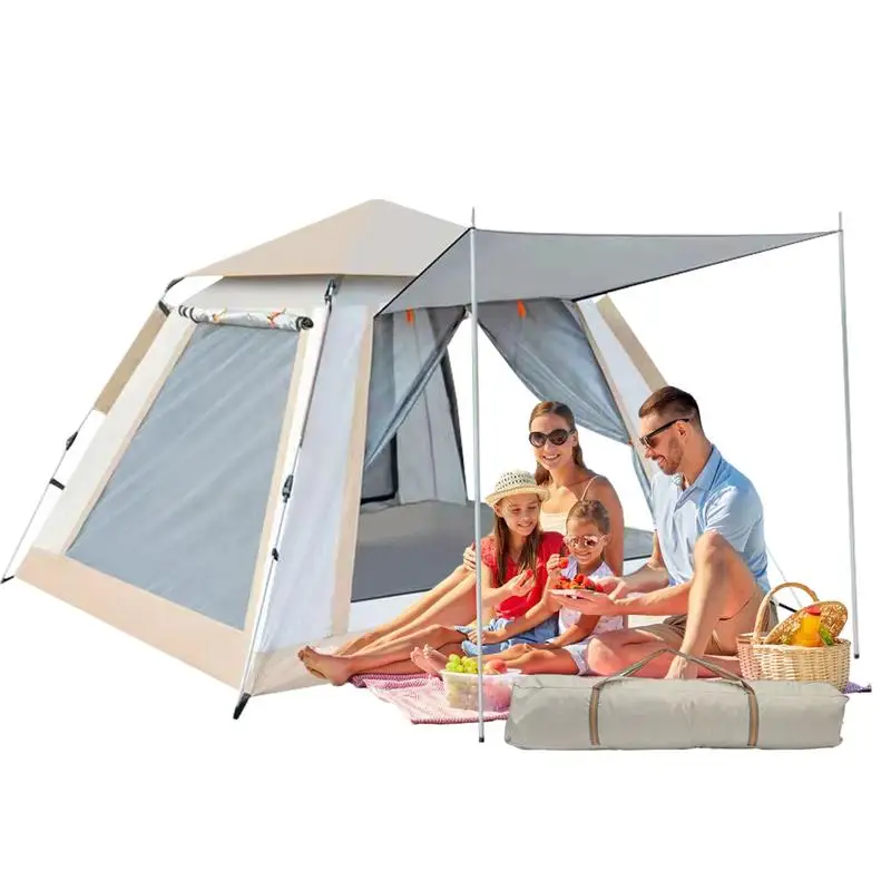 

Fully Automatic Quick Open Tent Sun-Protection Outdoor Folding Tent Waterproof Portable Pop Up Tent for Family 4-6 People