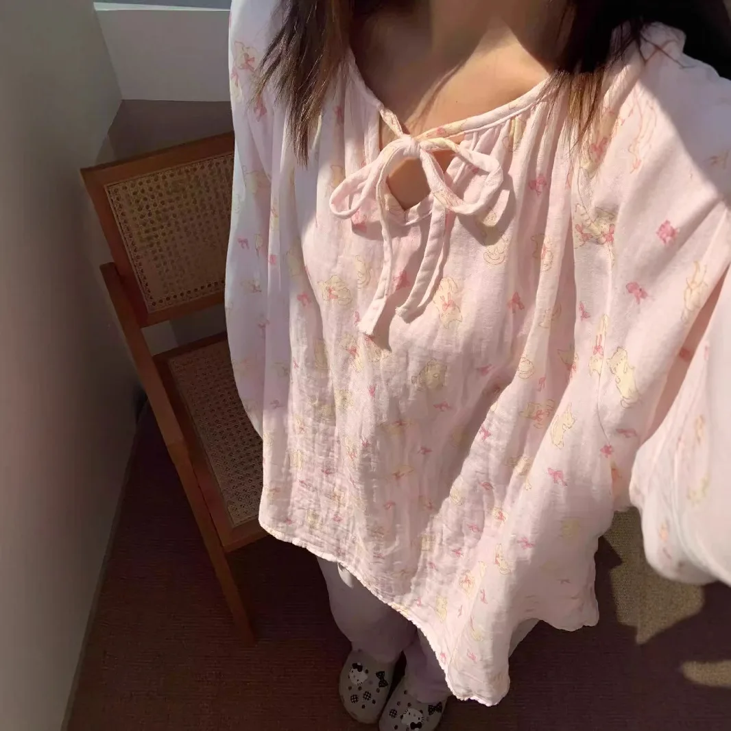 Pjs 세트 여성용 잠옷 세트 프린트 잠옷 여성용 따뜻한 겨울 잠옷 세련된 홈웨어 잠옷 귀엽고 부드러운 잠옷 세트