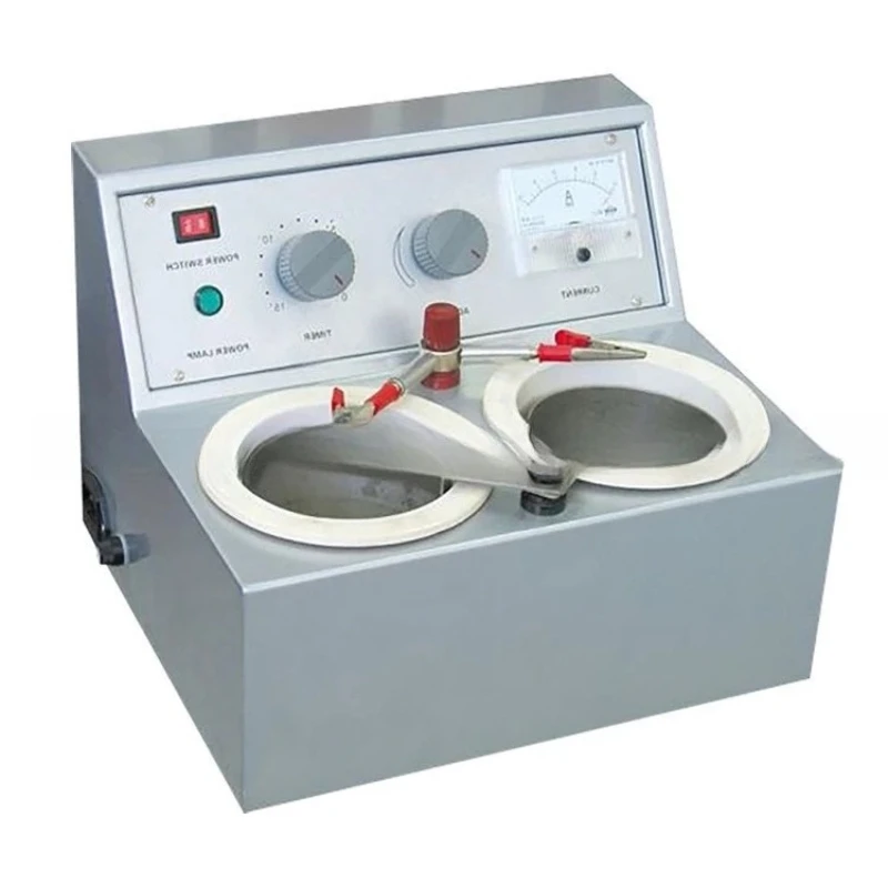 Dental dual - function electrolytic polishing machine, swing - type, dedicated for denture factories and jewelry metal fittings