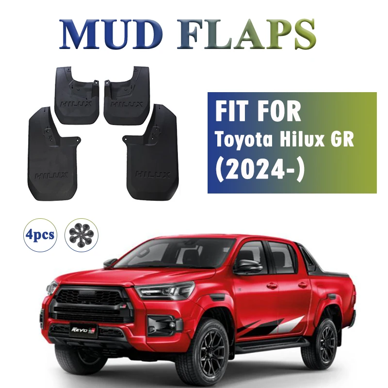 

FOR Toyota HILUX GR 2024 2025 Mud Flaps Guard Splash Mudflaps Mudguard Fender Car Accessories Front Rear 4pcs