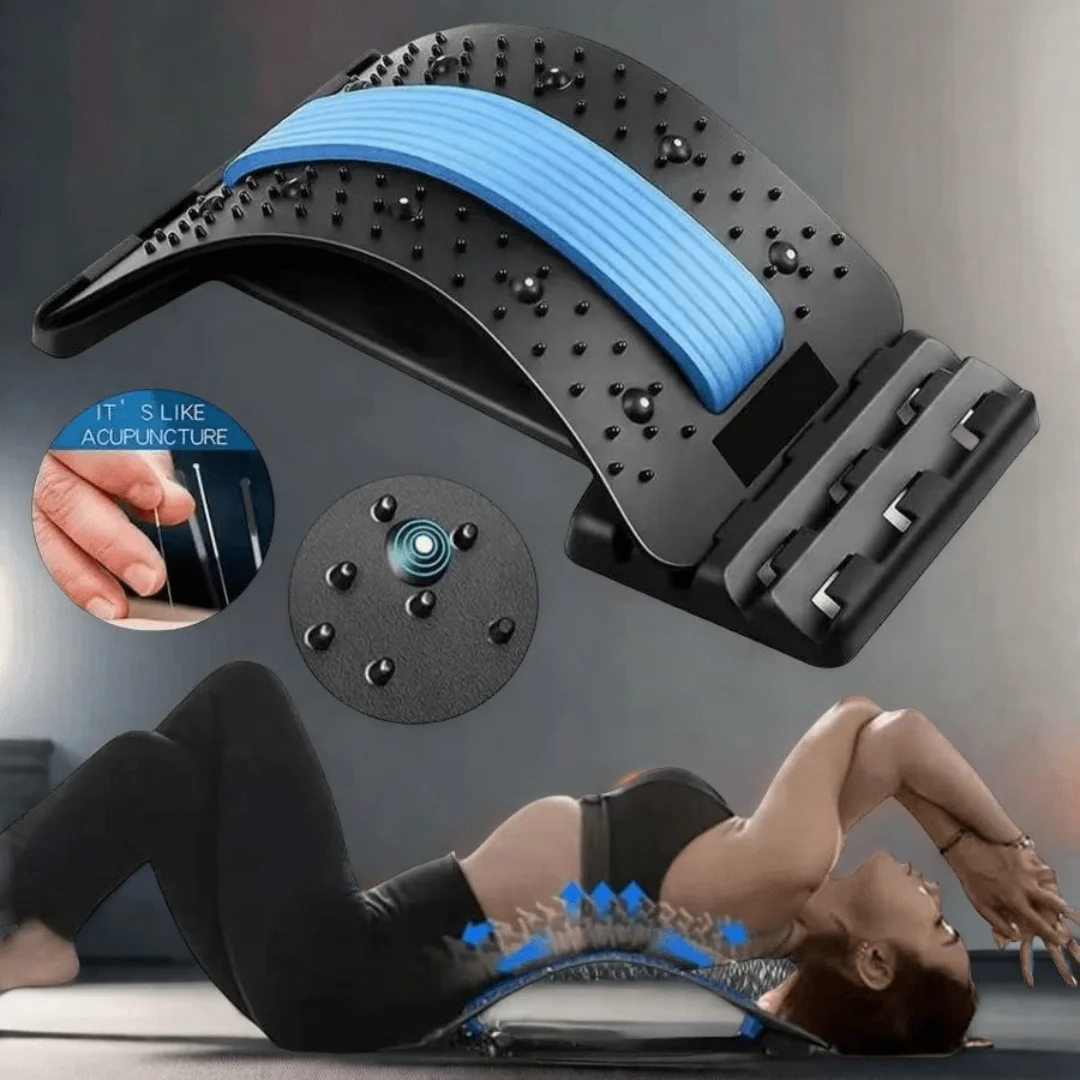 

Back Stretching Device,Back Massager for Bed Chair Car,Multi-Level Lumbar Support Stretcher Spinal Muscle Pain relief board