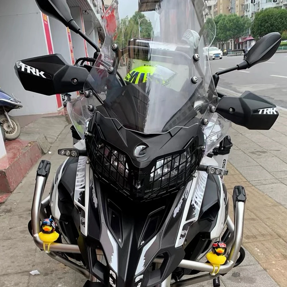 

2022 2023 TRK502 Motorcycle Headlight Head Light Guard Protector Cover Grille For Bennlli TRK 502 TRK502X 2018 2019 2020 2021