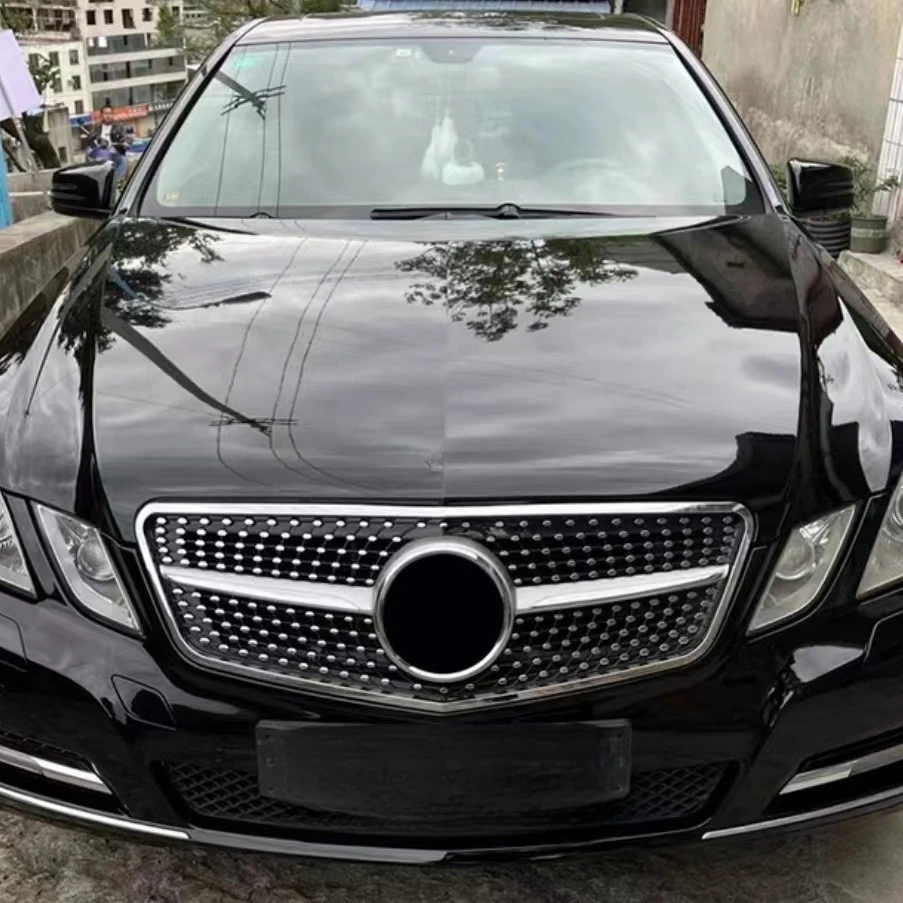 Diamond Star Mesh Front Grille For  E-Class W212 2009 2010 2011 2012 2013 Non-destructive Installation Air Intake Grill