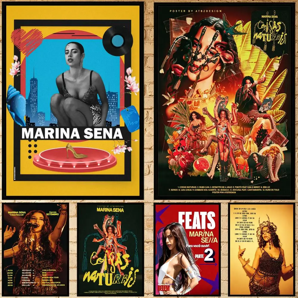 Marina Sena Poster, hochauflösendes, wasserfestes, selbstklebendes Kunstdruck-Wandbild für Schlafzimmer, Wohnzimmer, als Geschenk.