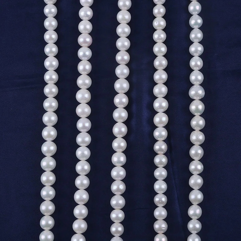 11-13mm White Edison Round Shape Cultured Freshwater Pearl Strands For Jewelry Making