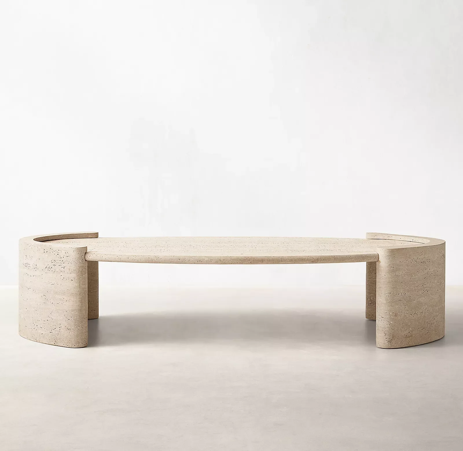 طاولة شاي بيضاوية بسيطة مصنوعة يدويًا من الرخام الطبيعي عالي الجودة أثاث داخلي من الحجر