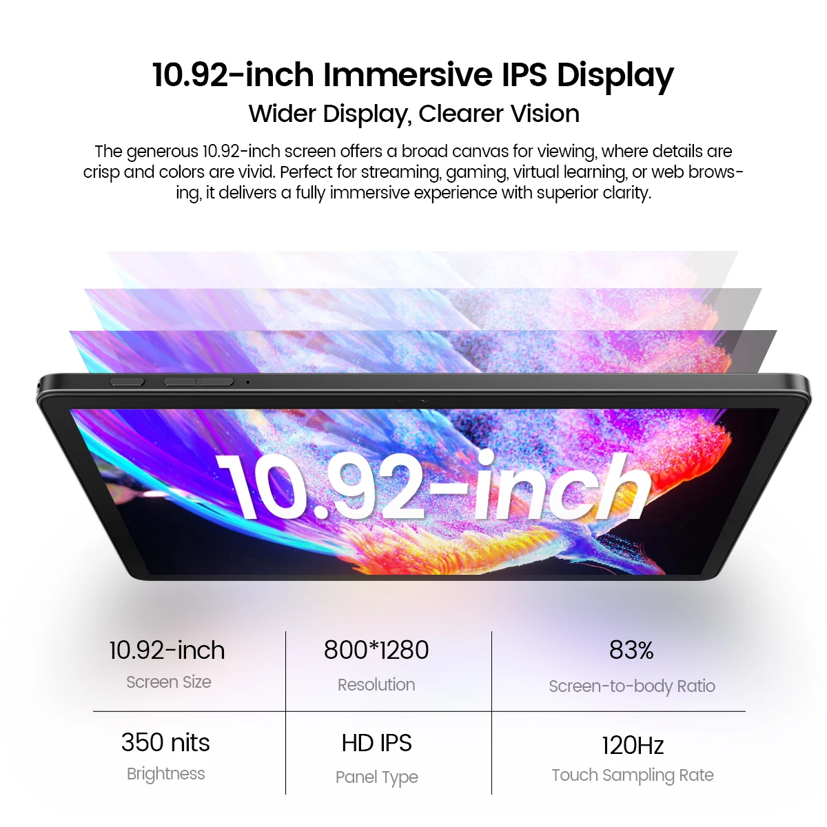 [Мировая премьера] Blackview Oscal Pad 90 10,92-дюймовый планшет с IPS-дисплеем, планшетный ПК T606 Android 14, 8 ГБ + 128 камеры 13 МП, 7700 мАч